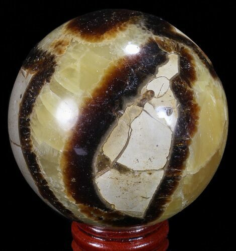 Polished Septarian Sphere - Madagascar #67853